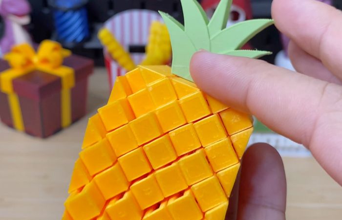 3D Printed Pixel Pineapple Fidget