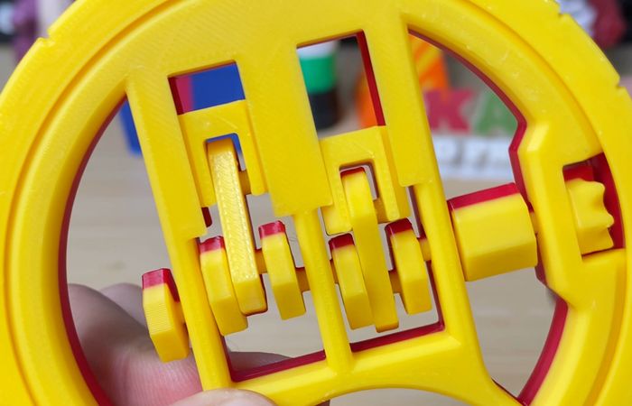 3D Printed Wheel Engine Fidget Toy