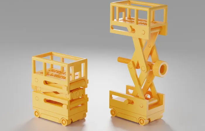 3D Printed Print-in-Place Scissor Lift 