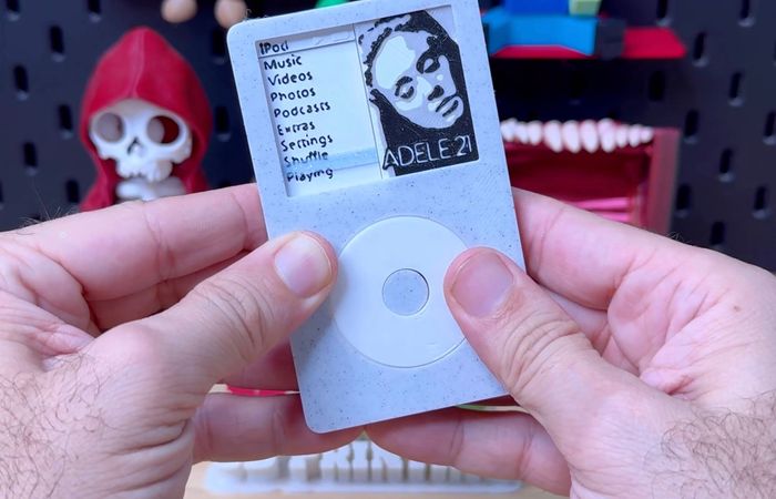 3D Printed iPod – Engineered for Zero Purpose. Designed for Maximum Clicks