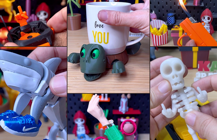 Top Funny 3D Printing Ideas and STL Files to Brighten Your Day - 3D printing collection showcase