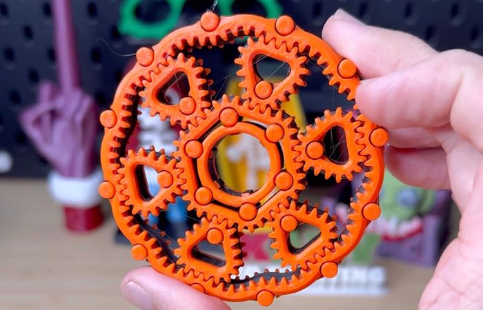 3D Printed Geometric Planetary Gears Fidget Spinner