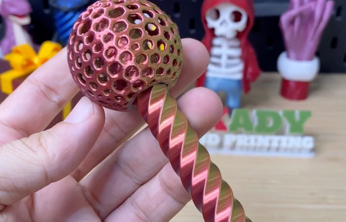 3D Printed Spiral Ball Drop Fidget