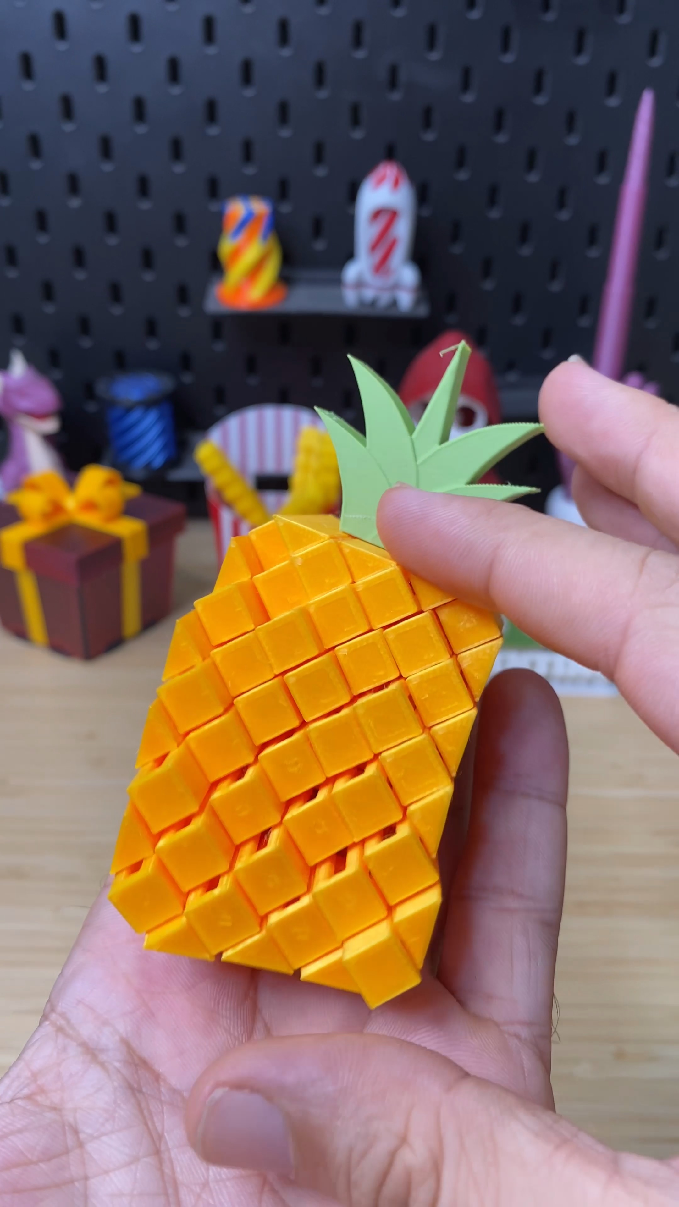 3D Printed Pixel Pineapple Fidget