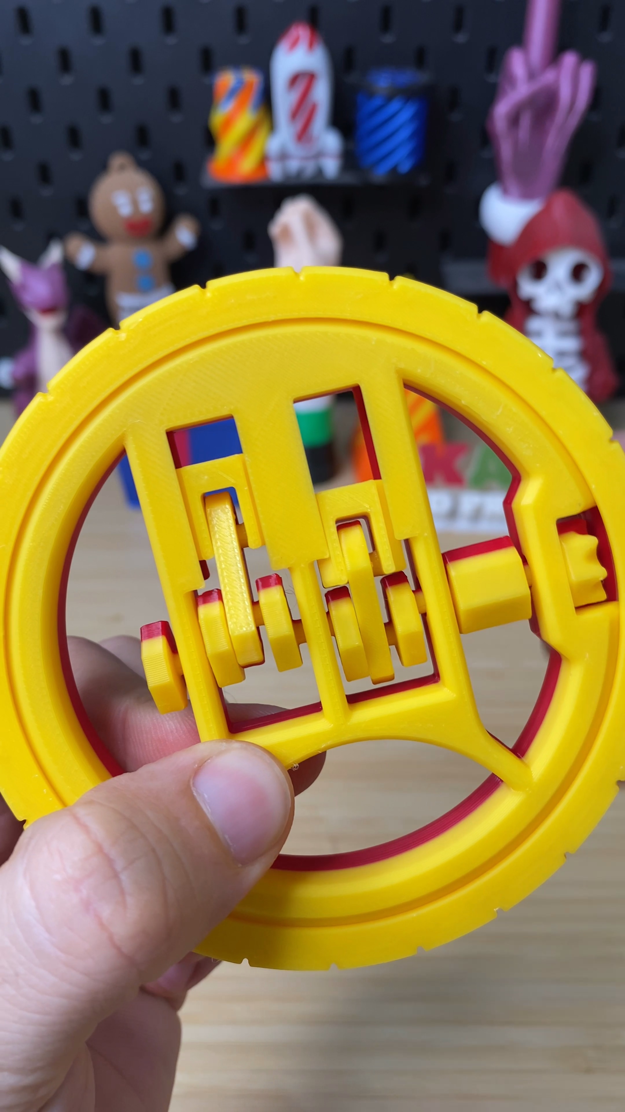3D Printed Wheel Engine Fidget Toy