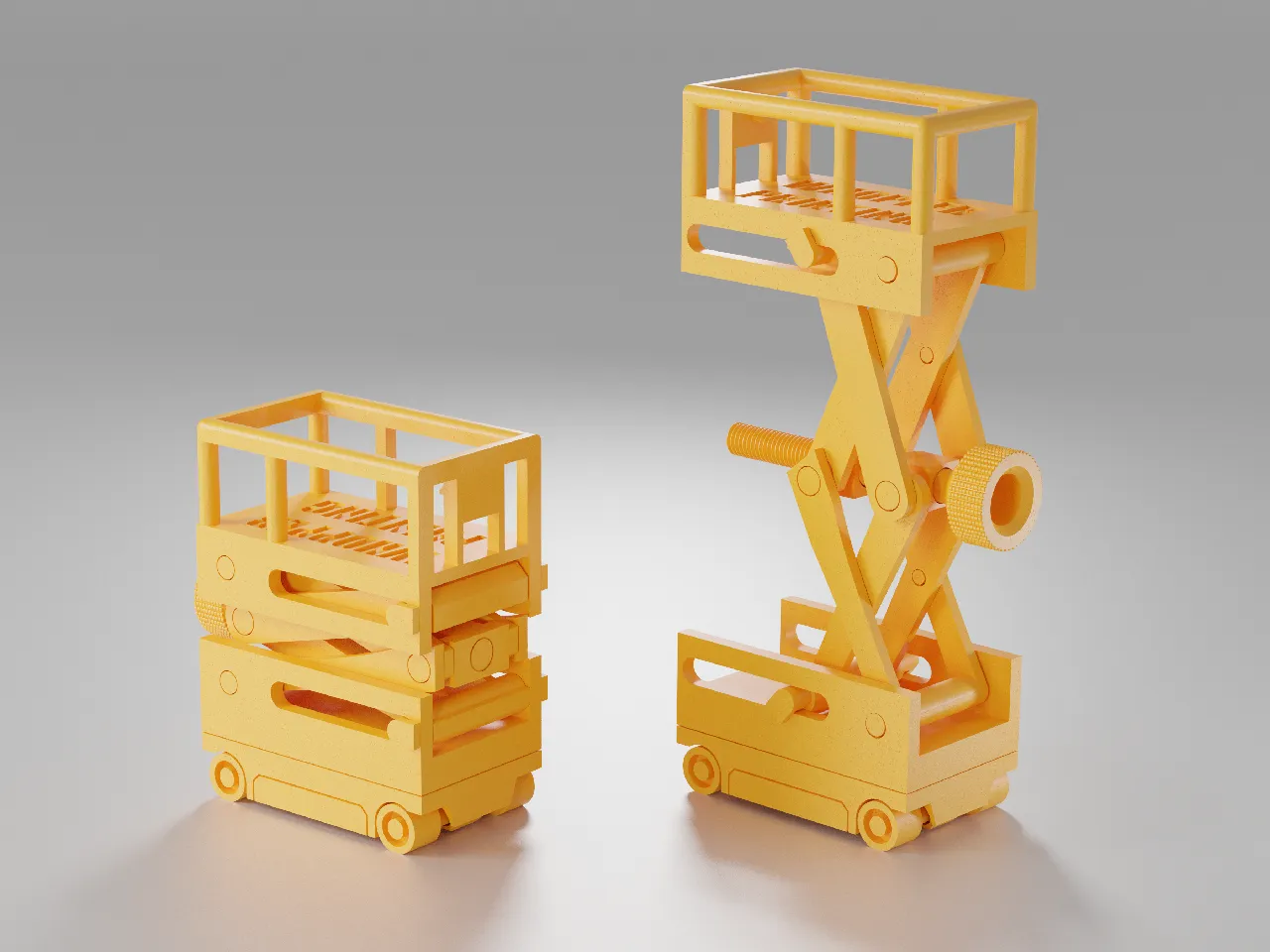 3D Printed Print-in-Place Scissor Lift