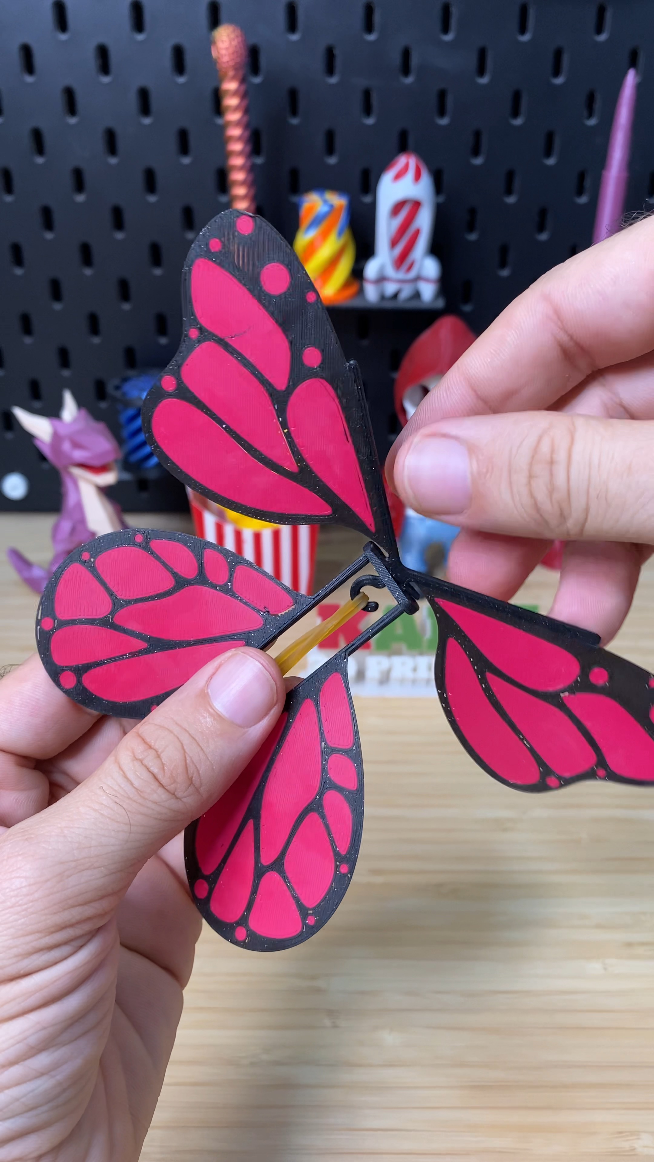 3D Printed Monarch, flying butterfly