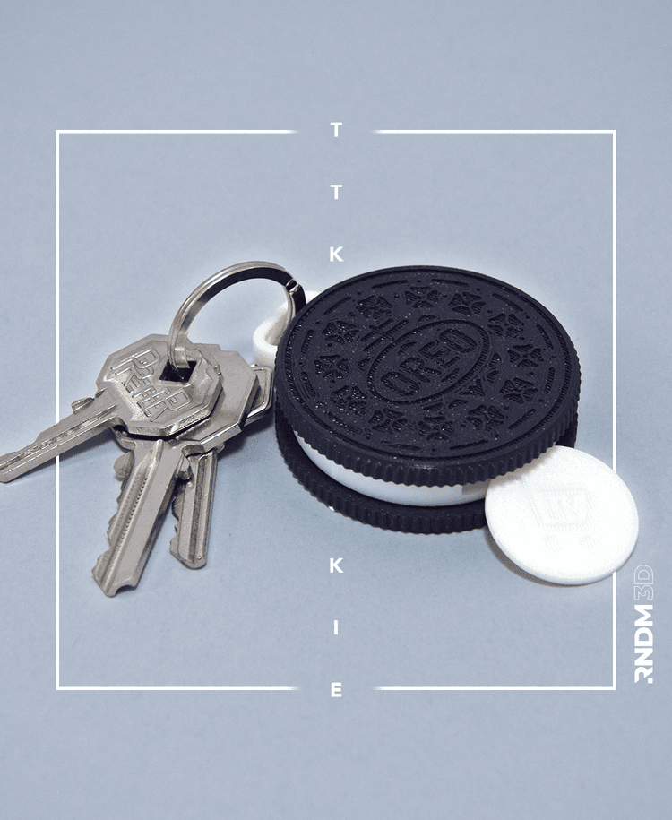 3D Printed Oreo Trolley Tokens Keyring 