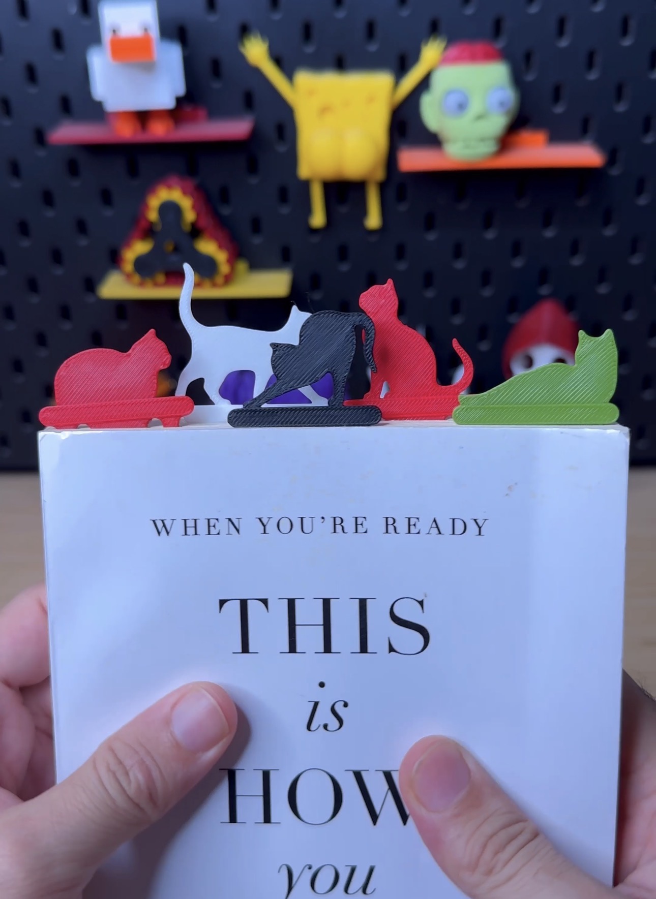 3D Printed Cat Bookmark Collection