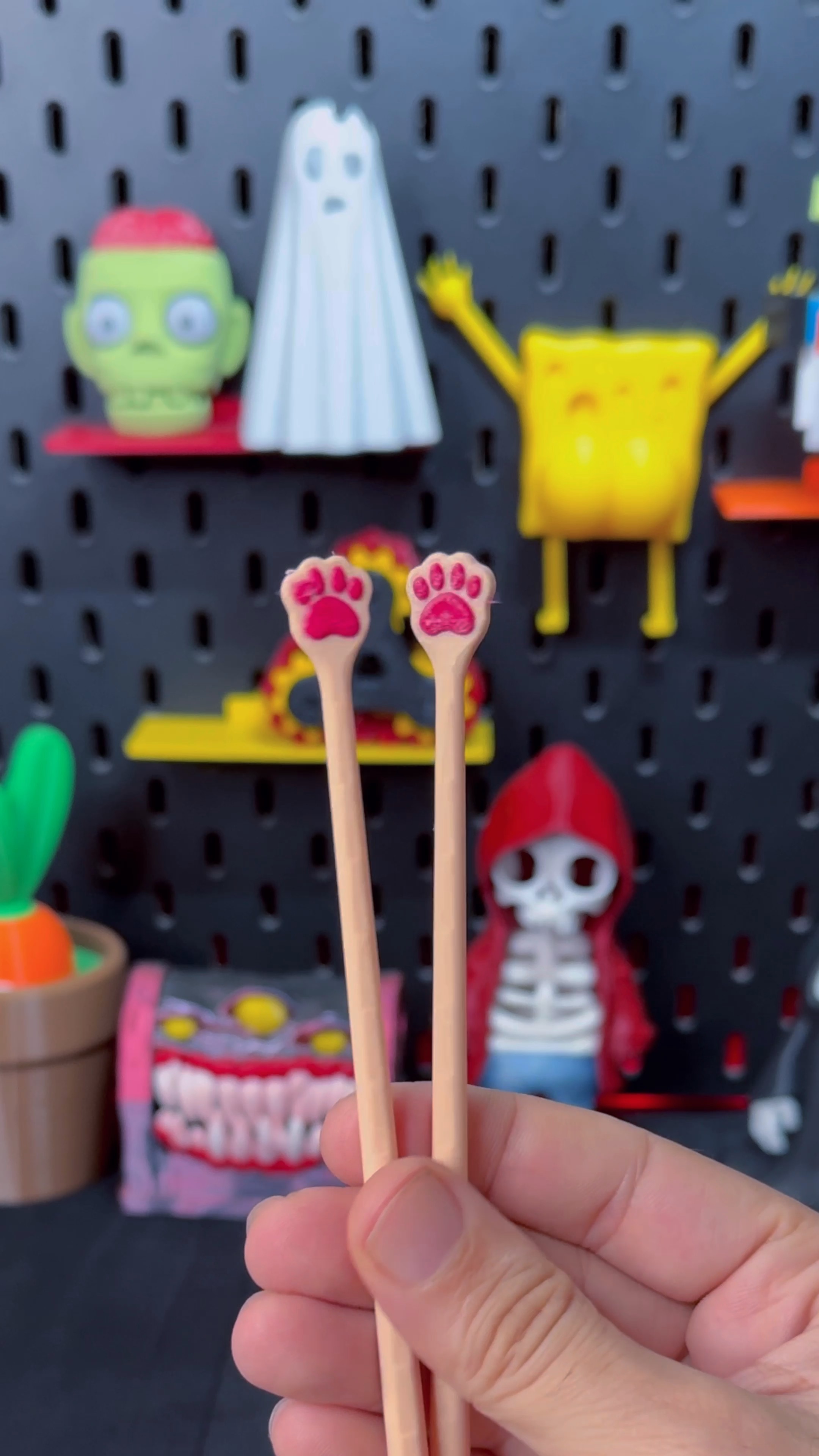 3D Printed SUSHI CHOPSTICKS WITH CAT & DOG PAWS