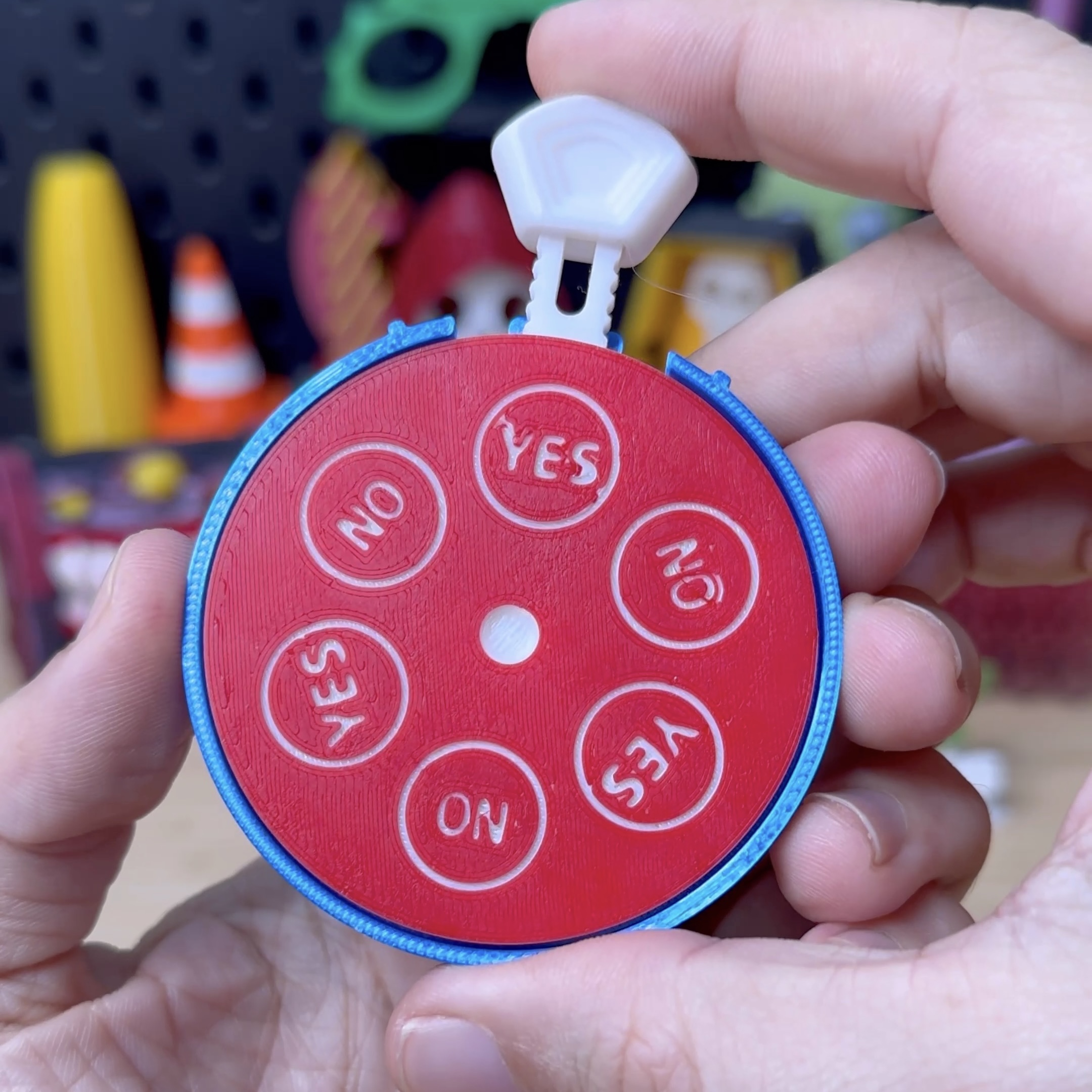 3D Printed Yes/No Spinner - Amor Fati - Fully 3d printable