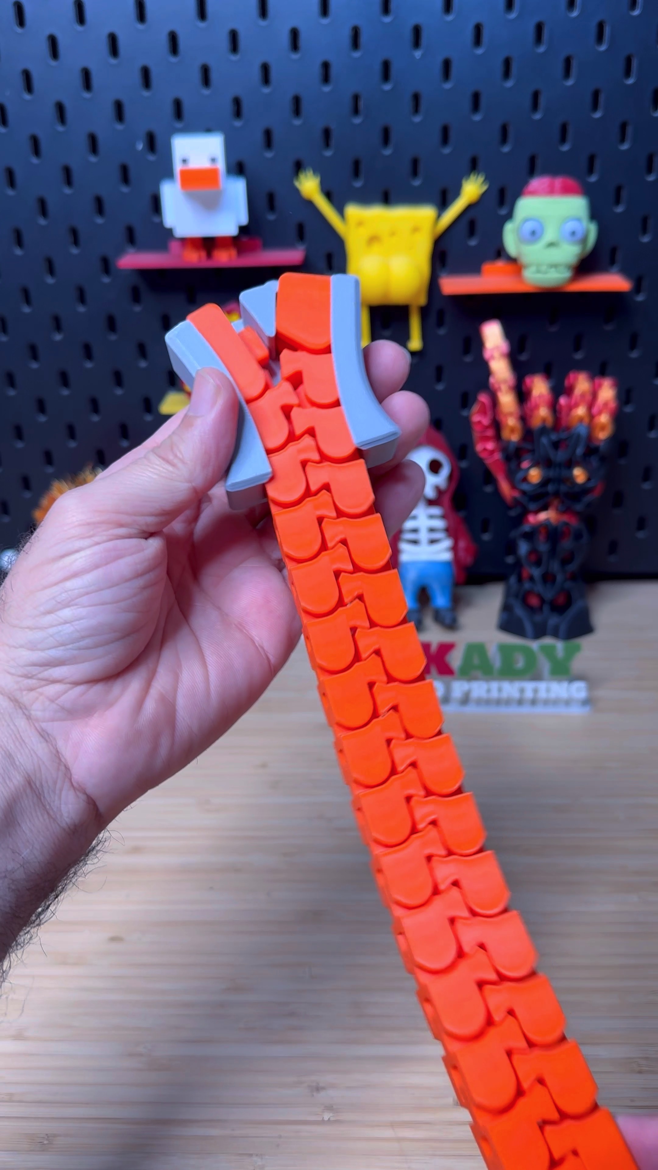 3D Printed Giant Zipper Mechanism