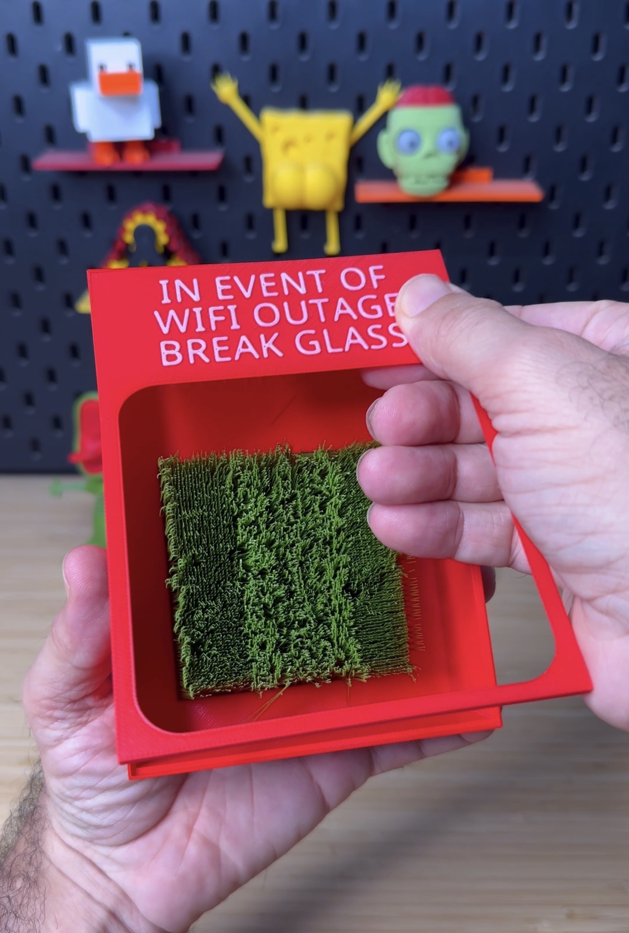 3D Printed Emergency Touch Grass Meme