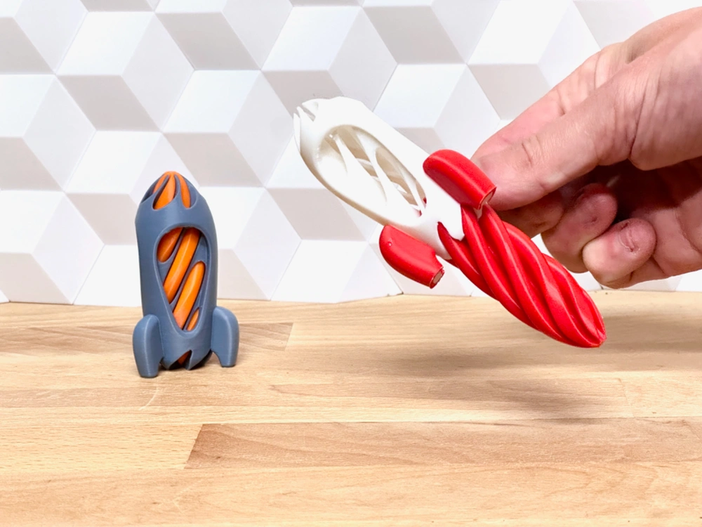 3D Printed Helix Space Rocket (fidget vortex spinner toy)