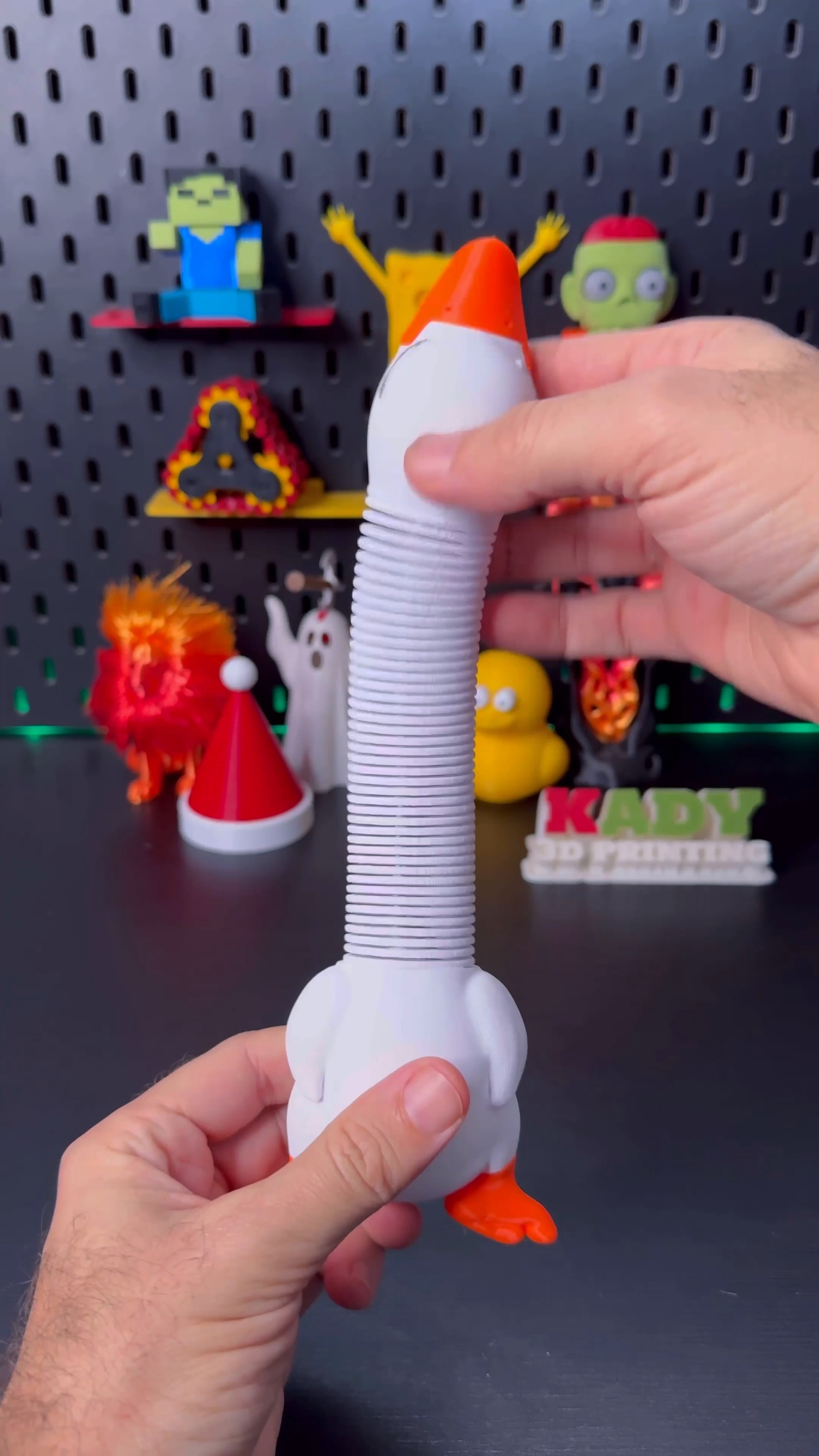 3D Printed Flexi Goose with Spiral Neck