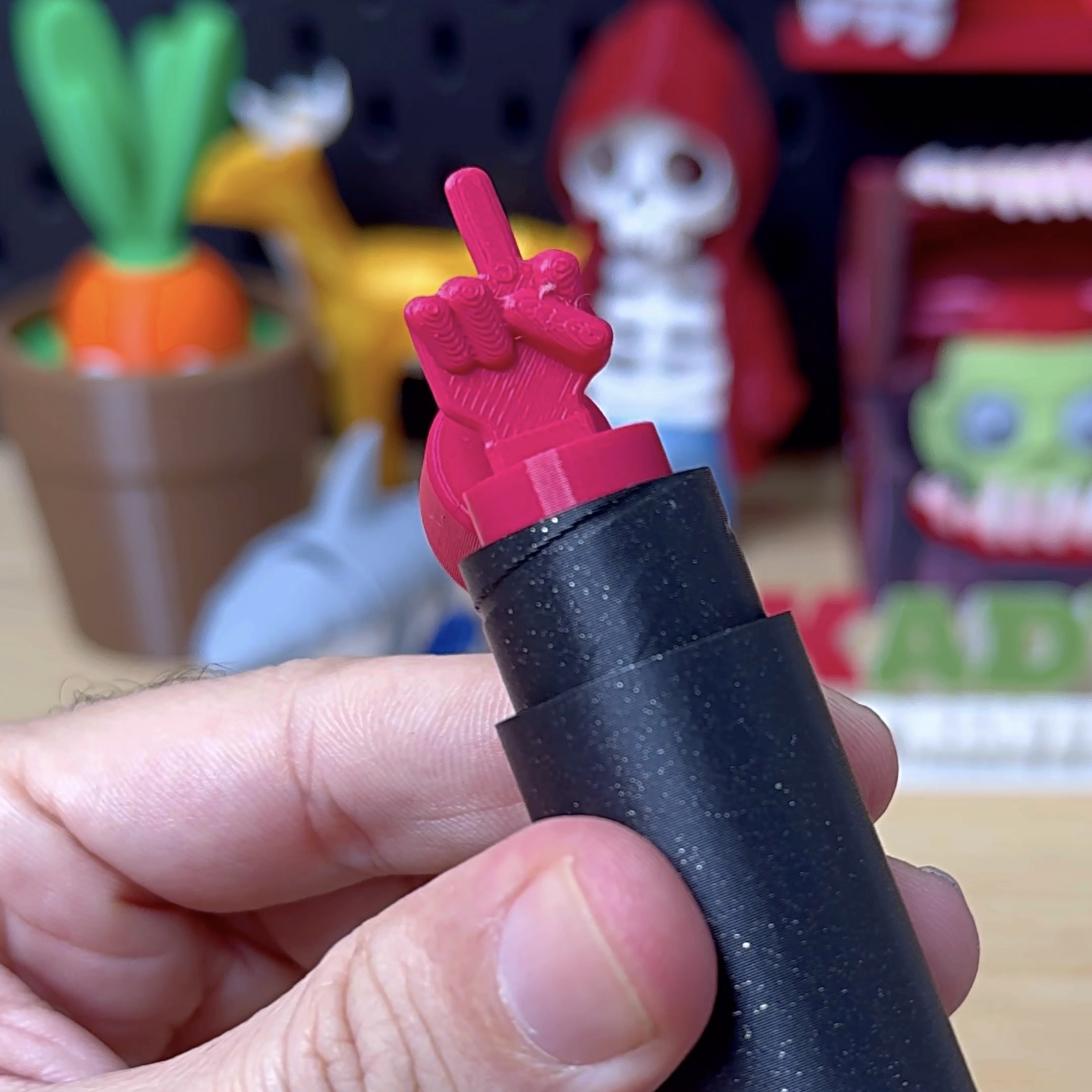 3D Printed Lipstick with Funny Surprise STL file