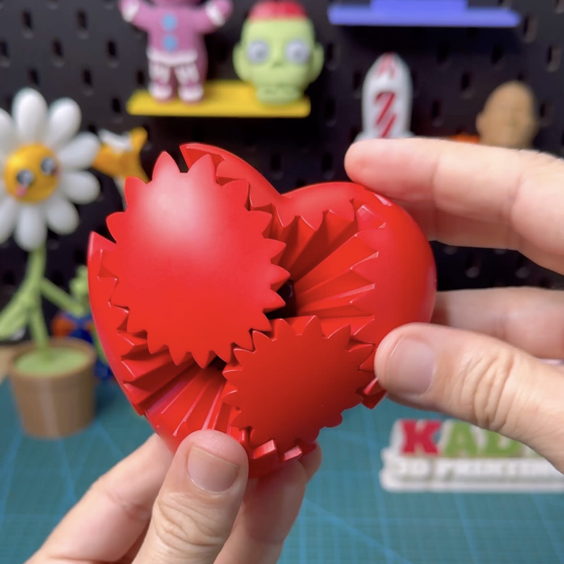 3D Printed Valentine's Heart Gears