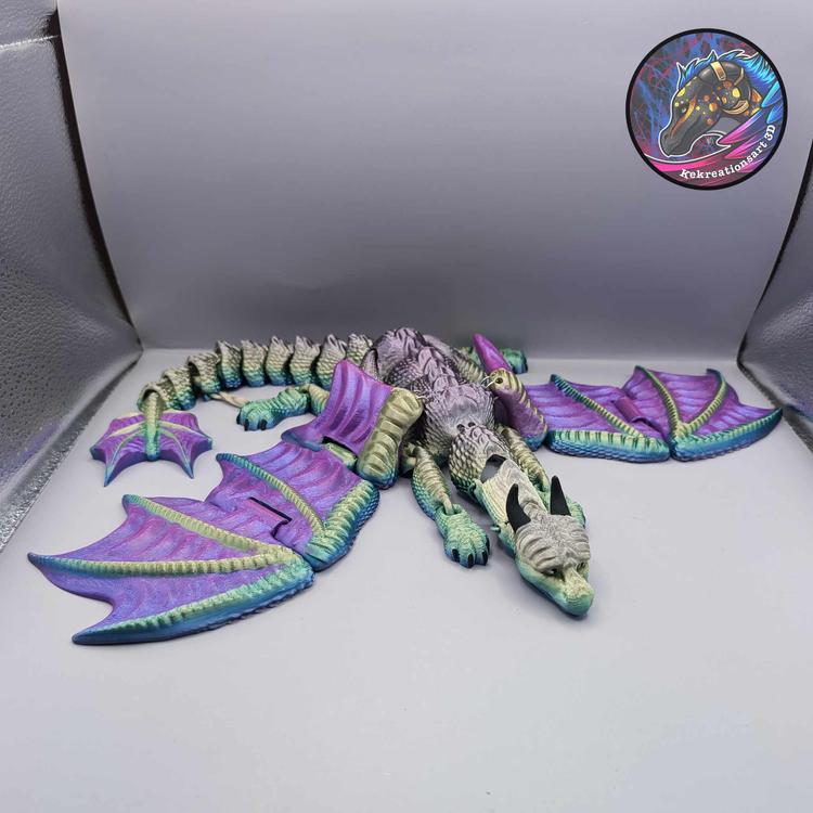 3D Printed Flexi Dragon Finger Arm Puppet