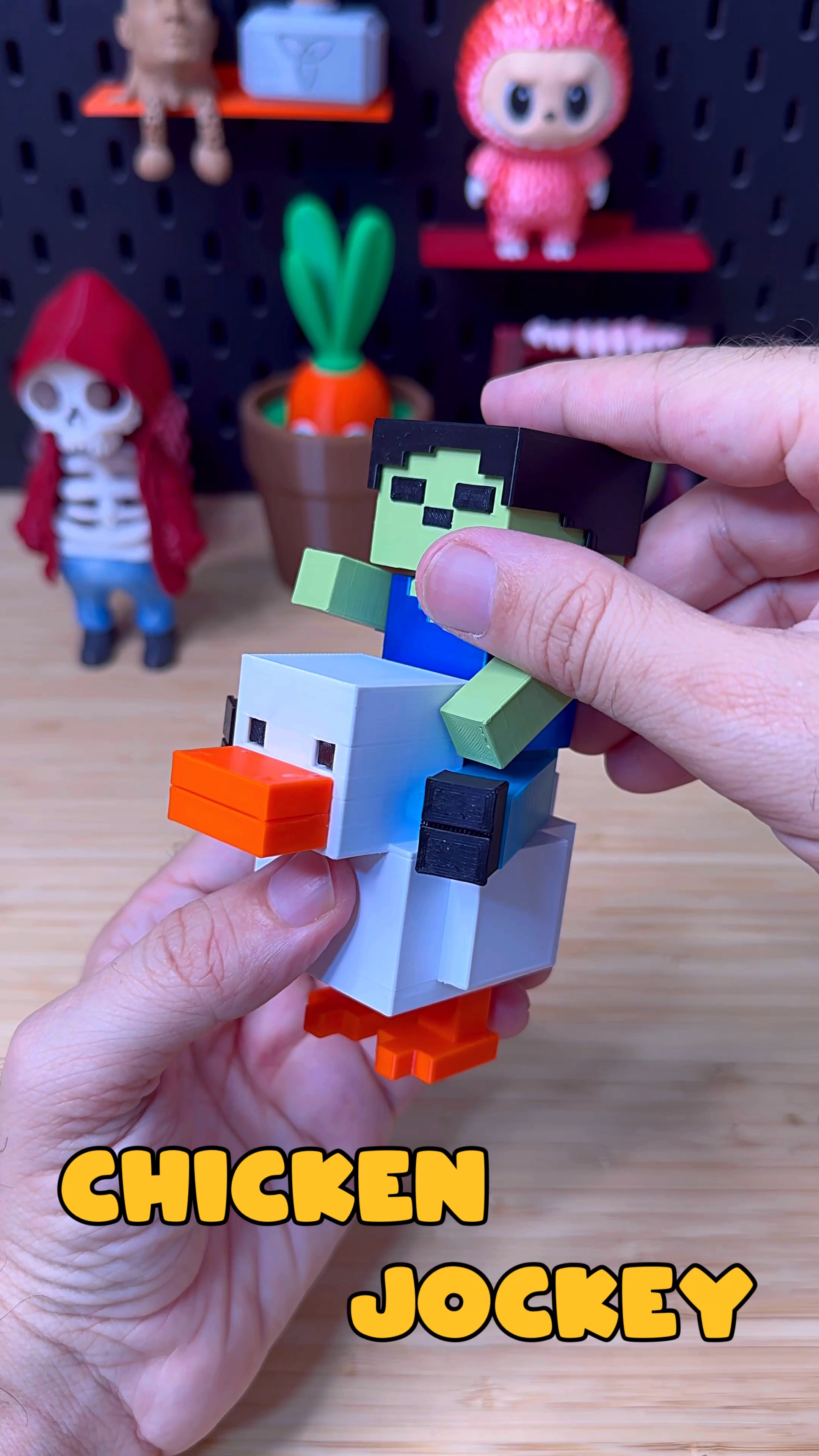 3D Printed Chicken Jockey from Minecraft Movie STL file