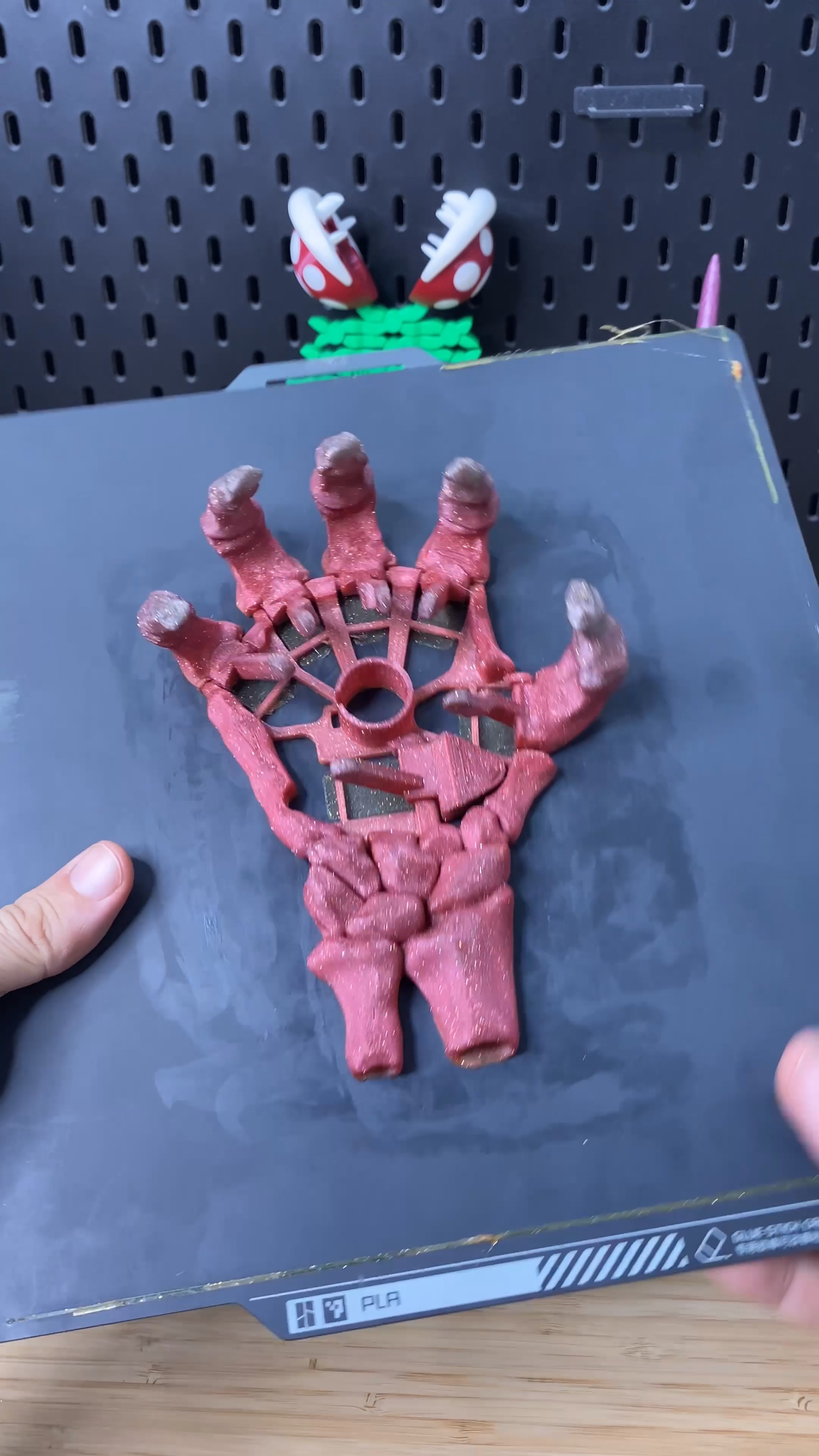 3D Printed Skeleton Hand: Halloween Self-Adjusting Coaster STL file