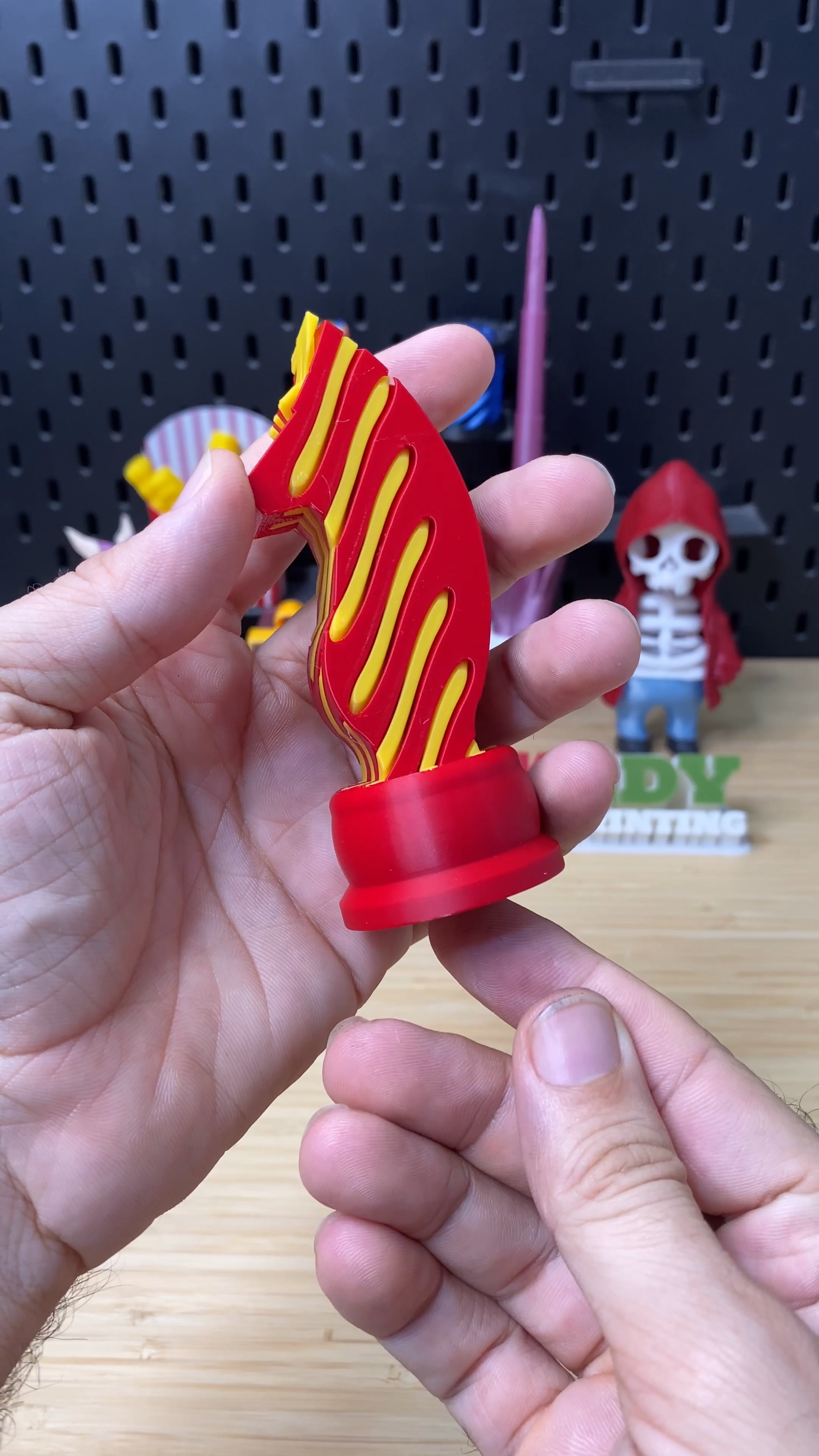 3D Printed Knight Chess Piece Impossible Passthrough STL file