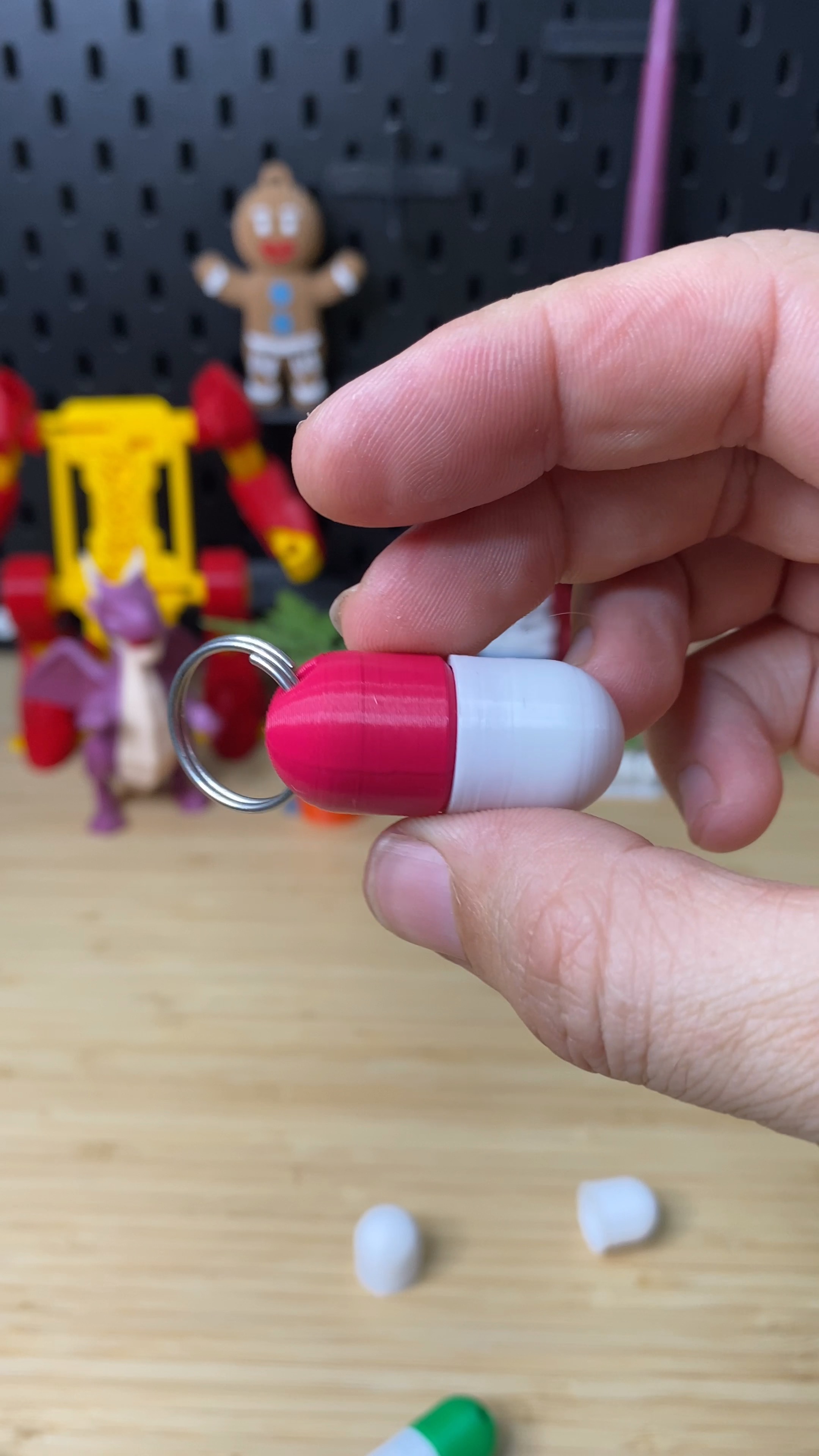 3D Printed Pill Keychain