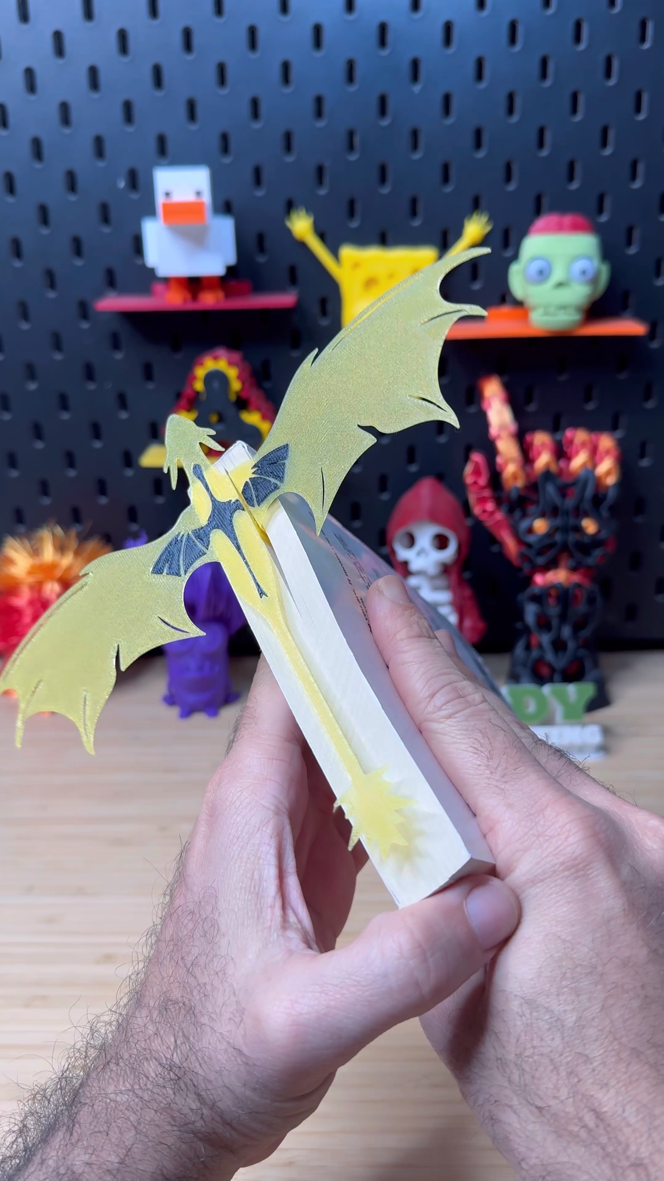 3D Printed Golden Dragon Bookmark